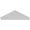 Ekena Millwork Peaked Cap 4 Spoke Architectural PVC Combination Pediment, 76"W x 25-7/8"H x 2-3/4"P (Pitch 6/12) PEDPC076X260PKC04 - alternate 2